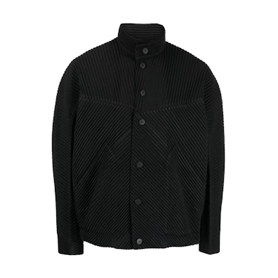HOMME PLISSÉ ISSEY MIYAKE SS23 Solid High Neck Jacket Black HP36JC110-15