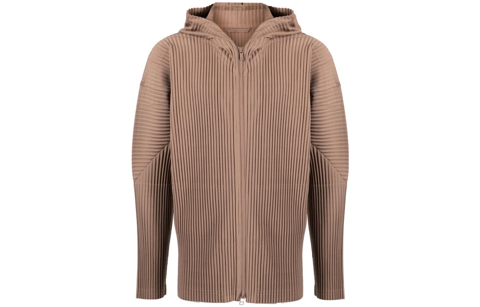 HOMME PLISSÉ ISSEY MIYAKE SS23 Solid Pleated Casual Jacket Cinnamon Men HP36JL121-43