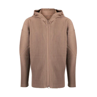 HOMME PLISSÉ ISSEY MIYAKE SS23 Solid Pleated Casual Jacket Cinnamon Men HP36JL121-43