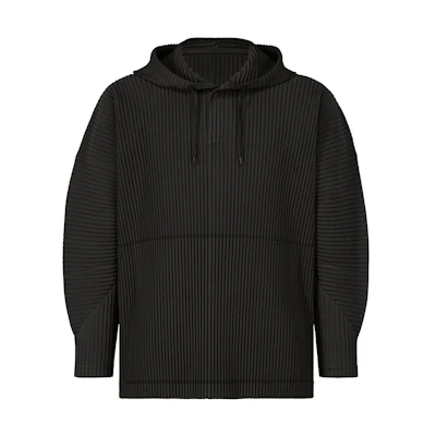 HOMME PLISSÉ ISSEY MIYAKE SS23 Solid Pleated Hoodie Black HP36JK106-15