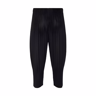 Homme Plissé Issey Miyake SS23 Solid Pleated Knit Pants Black HP55JF453-15