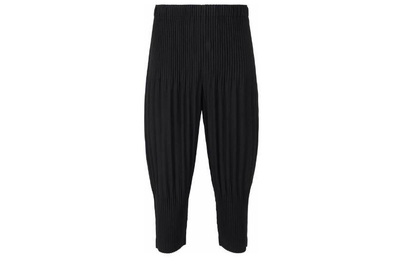 Order オムプリッセ イッセイミヤケ SS23 ソリッドプリーツニットパンツ ブラック HP55JF453-15