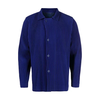 HOMME PLISSÉ ISSEY MIYAKE SS23 Solid Pleated Long Sleeve Jacket for Men HP36JD151-74