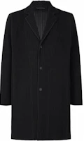 HOMME PLISSÉ ISSEY MIYAKE SS23 Solid Pleated Mid-Length Jacket Black Mens HP55JD302-15 HOMME PLISSÉ ISSEY MIYAKE SS23 Solid Pleated Mid-Length Jacket Black Mens HP55JD302-15