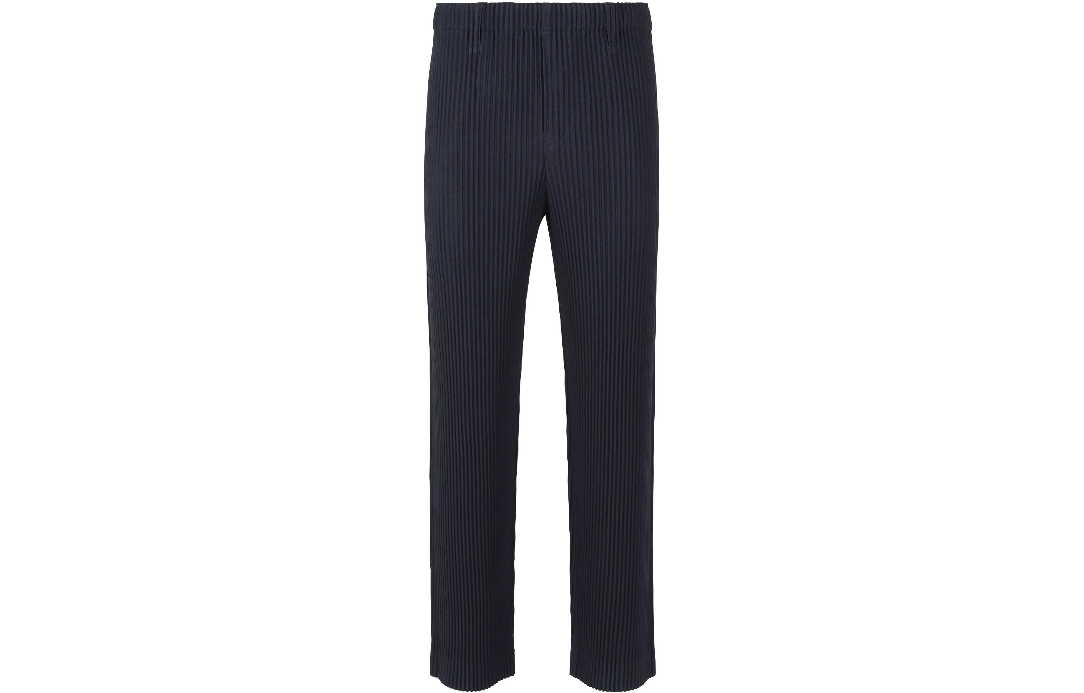 Lookbook Homme Plissé Issey Miyake SS23 素色百褶直筒休閒褲 中腰 男裝褲。 HP55JF450-15