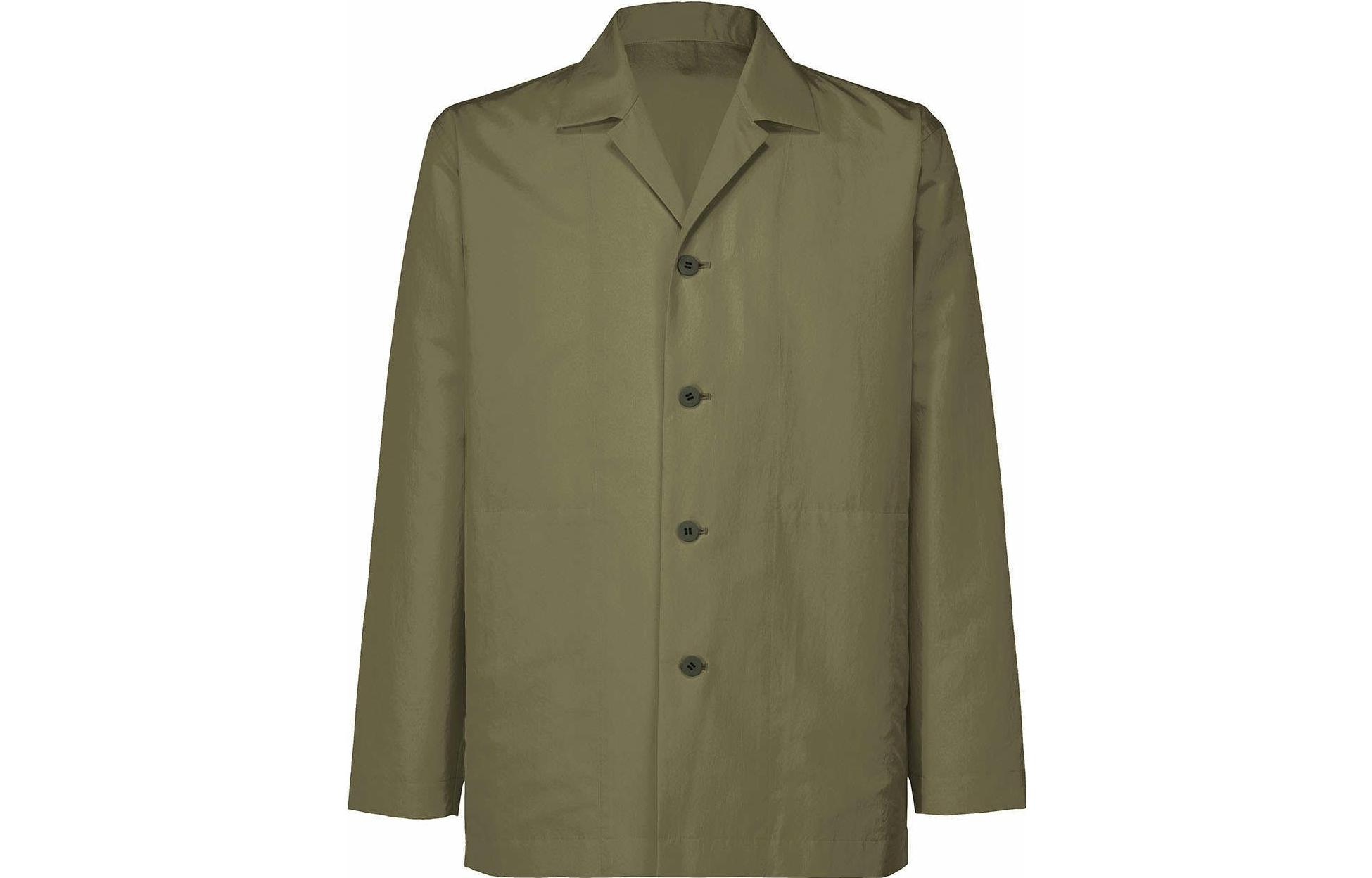 HOMME PLISSÉ ISSEY MIYAKE SS23 Solid Single-Breasted Collar Jacket Green Men HP31FJ014-18