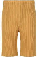 Homme Plissé Issey Miyake SS23 Yellow Pleated High-Waist Shorts Casual. HP31JF129-53 Homme Plissé Issey Miyake SS23 Yellow Pleated High-Waist Shorts Casual. HP31JF129-53