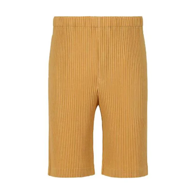 Homme Plissé Issey Miyake SS23 Yellow Pleated High-Waist Shorts Casual. HP31JF129-53