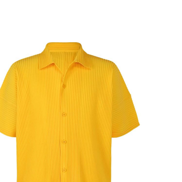 Purchase オムプリッセ イッセイミヤケ SS24 イエロー プリーツ 半袖シャツ. HP48JJ102-52