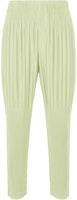 Homme Plissé Issey Miyake SS24 Green Pleated Tapered Pants with Side Pockets. HP46JF119-61 Homme Plissé Issey Miyake SS24 Green Pleated Tapered Pants with Side Pockets. HP46JF119-61