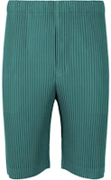 Homme Plissé Issey Miyake SS24 Iron Blue Pleated Relaxed Fit Shorts for Men. HP46JF124-63 Homme Plissé Issey Miyake SS24 Iron Blue Pleated Relaxed Fit Shorts for Men. HP46JF124-63