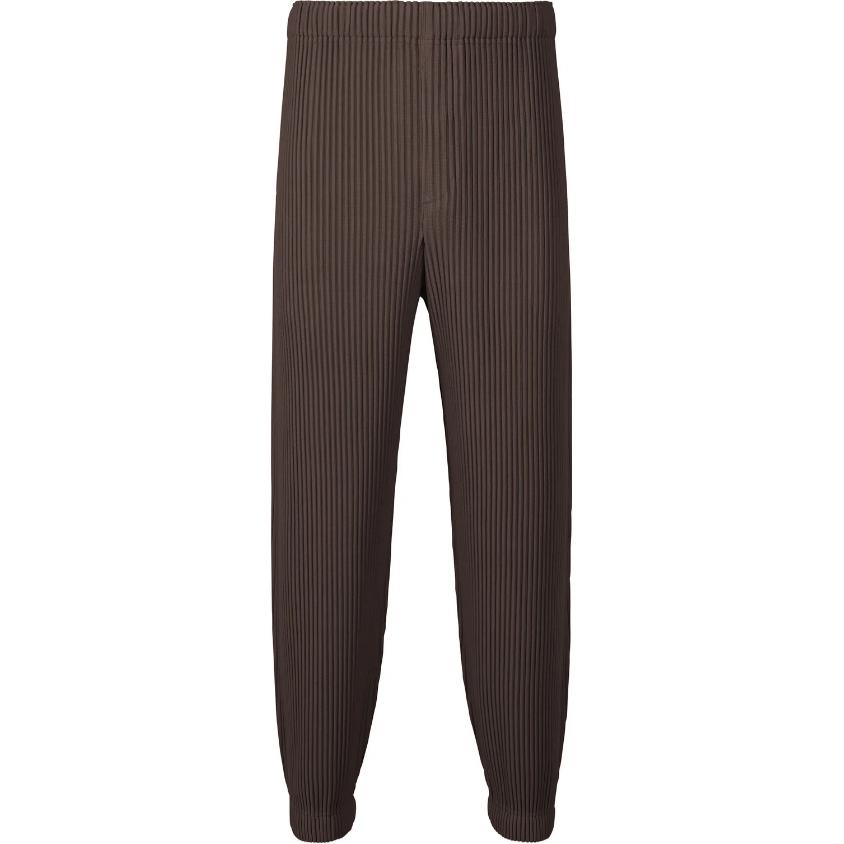 Order Homme Plissé Issey Miyake SS24 中腰褶皺寬鬆長褲 深棕 男裝 HP46JF129-47