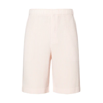 Homme Plissé Issey Miyake SS24 Pink Slim Fit Elastic Waist Casual Shorts . HP48JF110-20
