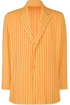 HOMME PLISSÉ ISSEY MIYAKE SS24 Blazer Garis Oranye HP46-FD250-33 Buy HOMME PLISSÉ ISSEY MIYAKE SS24 Blazer Garis Oranye HP46-FD250-33