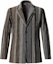 Buy Homme Plissé Issey Miyake 條紋修身長袖西裝外套 棕色 HP13JD180-42