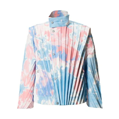 HOMME PLISSÉ ISSEY MIYAKE Tie-Dye Pleated High-Neck Jacket Multicolor HP11FC020-70