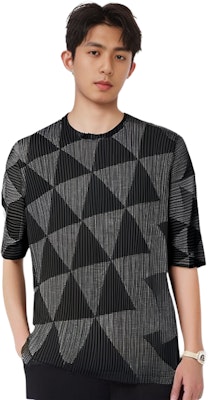 옴므 플리세 이세이 미야케 트라이앵글 메쉬 반팔 크루넥 티셔츠 HP33JK351-12 Purchase 옴므 플리세 이세이 미야케 트라이앵글 메쉬 반팔 크루넥 티셔츠 HP33JK351-12