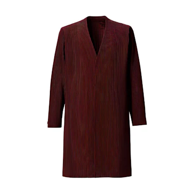 HOMME PLISSÉ ISSEY MIYAKE V-Neck Plain Long-Sleeve Jacket for Men HP03JD214-83