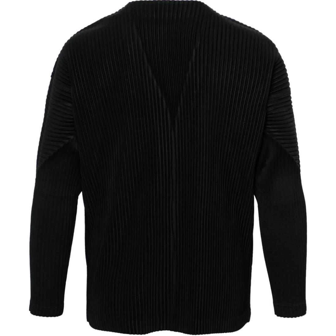 HOMME PLISSÉ ISSEY MIYAKE V-Neck Single-Breasted Jacket Black Menswear HP47JL441-15