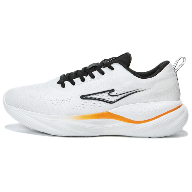 Hongxing Erke Low-Top Running Shoes White/Black/Orange - Comfy & Non-Slip 11124214058 Micro-crystalline White / True Black / Competition Orange