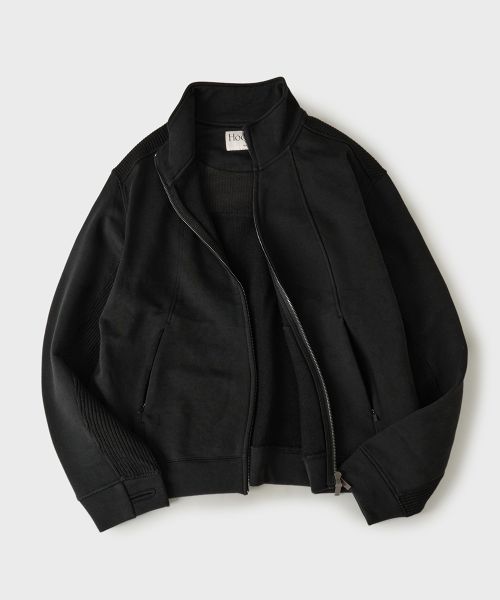 Hoobs [DailyRoom x HOOPS] Panel Mixed Zip-Up Jersey [Black] HVS26-JK70