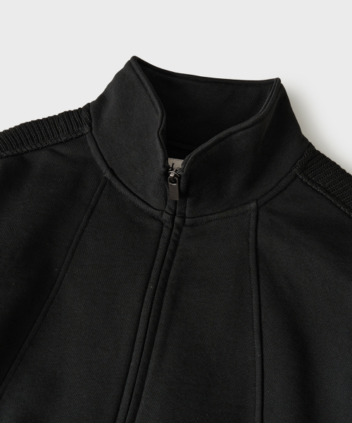 Lookbook Hoobs [DailyRoom x HOOPS] Panel Mixed Zip-Up Jersey [Black] HVS26-JK70