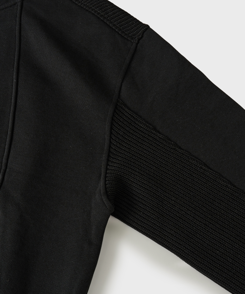 Purchase Hoobs [DailyRoom x HOOPS] Panel Mixed Zip-Up Jersey [Black] HVS26-JK70