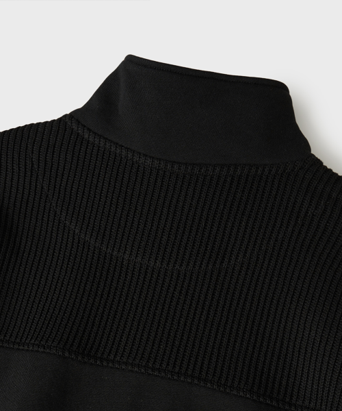 Details for Hoobs [DailyRoom x HOOPS] Panel Mixed Zip-Up Jersey [Black] HVS26-JK70