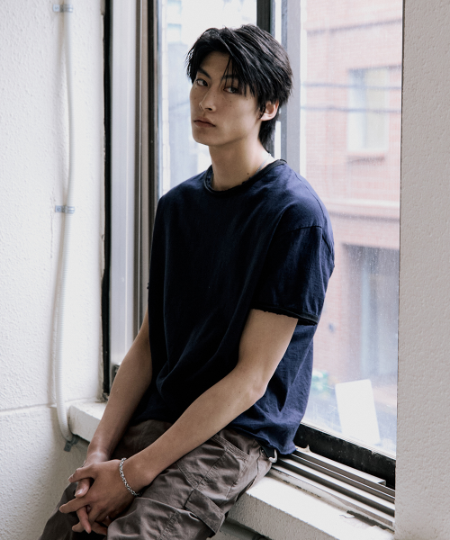 Shop HOOBS Layered Slub Crop Short Sleeve T-Shirt [Navy] HVS26-TS97