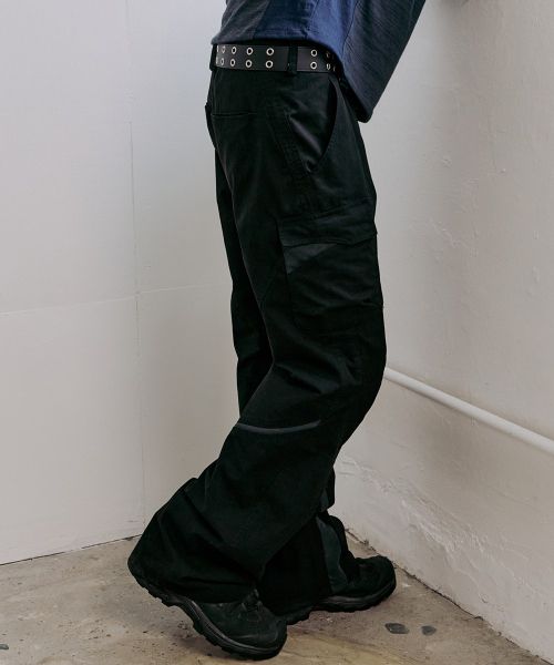 Hoobs Mixed Flare Cargo Pants [Black] HVS26-PT56