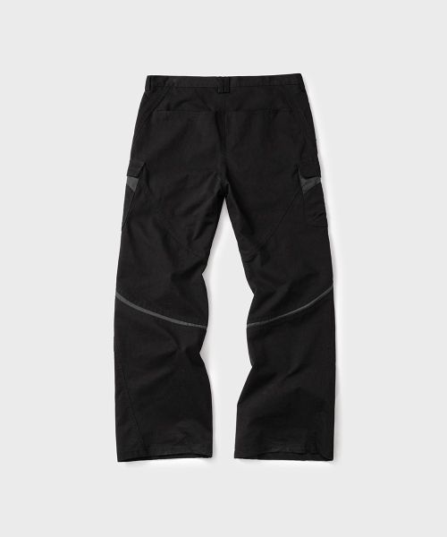 Lookbook Hoobs Mixed Flare Cargo Pants [Black] HVS26-PT56