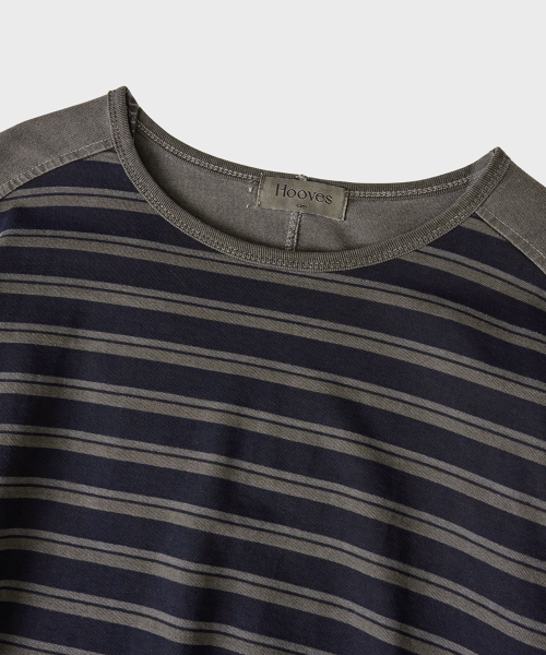 Lookbook Hoobs Multi-Mix Stripe Long Sleeve [Navy] HVS26-TS72