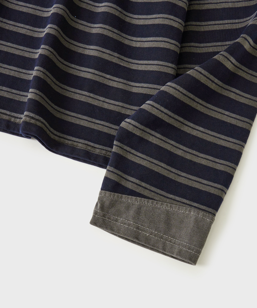 Shop Hoobs Multi-Mix Stripe Long Sleeve [Navy] HVS26-TS72