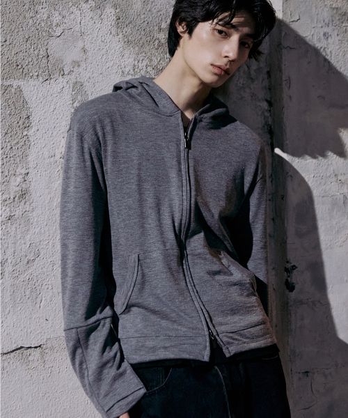 Hoobs Regular Slub Hoodie Zip-Up [Grey] HVS26-JK95