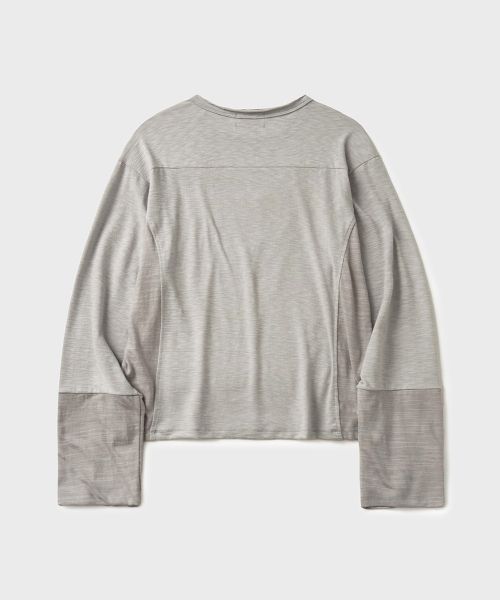 Lookbook Hoobs Side Panel Slub Long Sleeve [Light Gray] HVS26-TS123