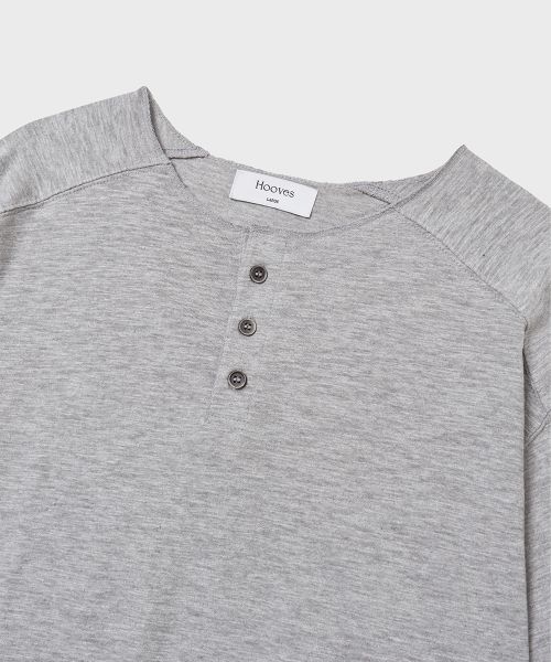 Lookbook Hoobs VTG Interlock Henley Long Sleeve [Gray] HVS25-TS54 GR
