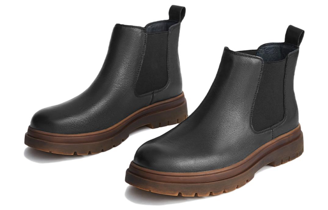 Lookbook ホットウィンド チェルシー アンクルブーツ 'ブラック 厚底 ソール' H95M2460