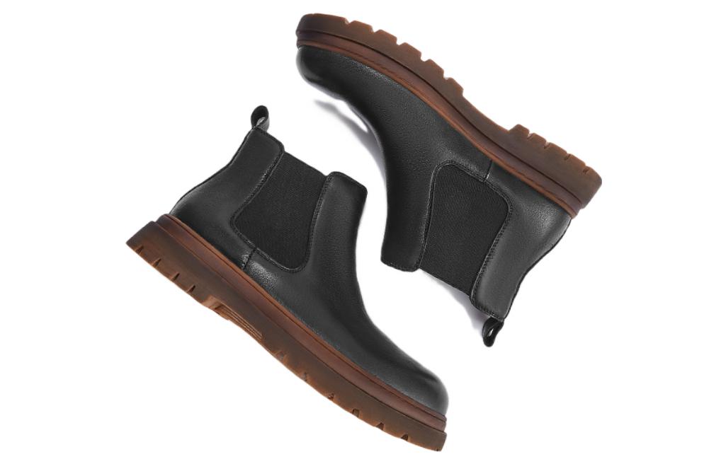 Shop ホットウィンド チェルシー アンクルブーツ 'ブラック 厚底 ソール' H95M2460