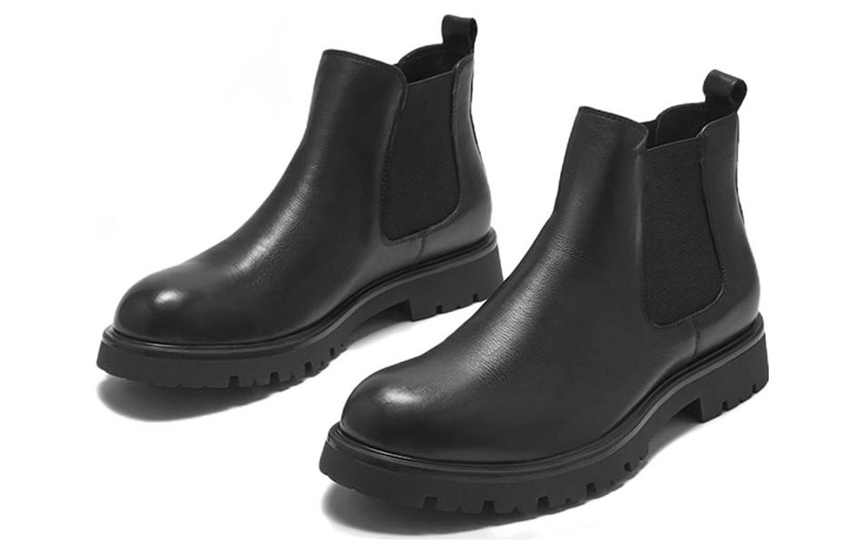 Lookbook Hotwind 切爾西靴 '頭層牛皮時尚休閒黑' H93M2809