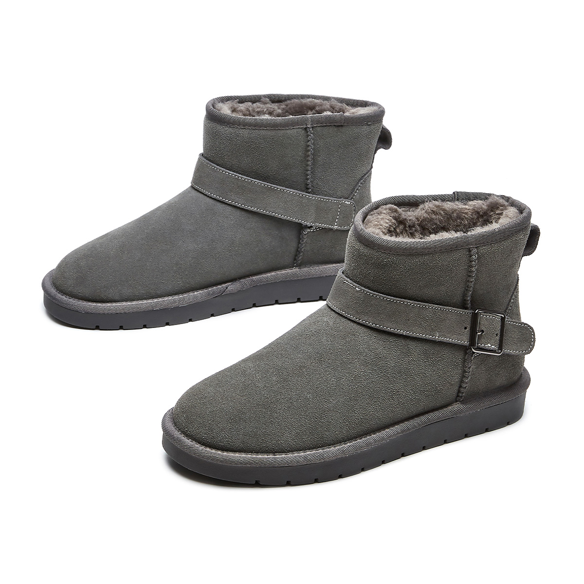 Details for Hotwind 男款牛反絨羊羔毛保暖防滑時尚雪靴 H89M0409