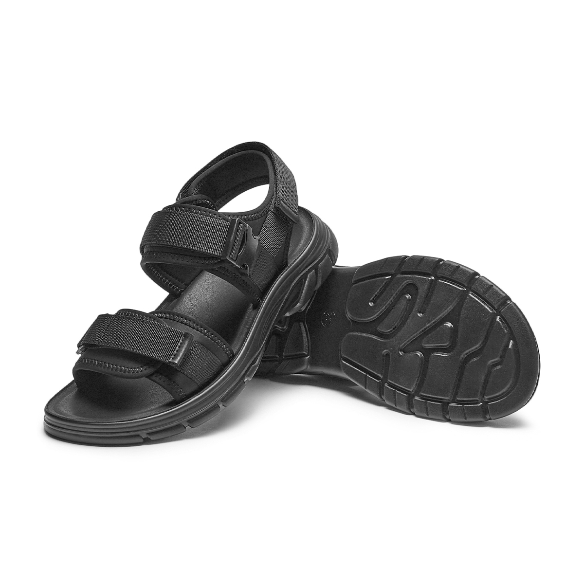 Shop Hotwind Sandal Hitam 'Versatile Magic Tape Fashion Slide' H64M3V05