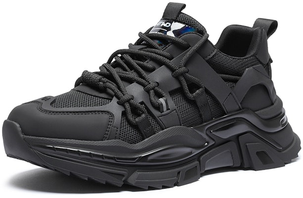 Hotwind Fabric Fashion Casual Thick Sole Lace-up 'Black Dad Shoes' H42M3111 Order Hotwind Fabric Fashion Casual Thick Sole Lace-up 'Black Dad Shoes' H42M3111