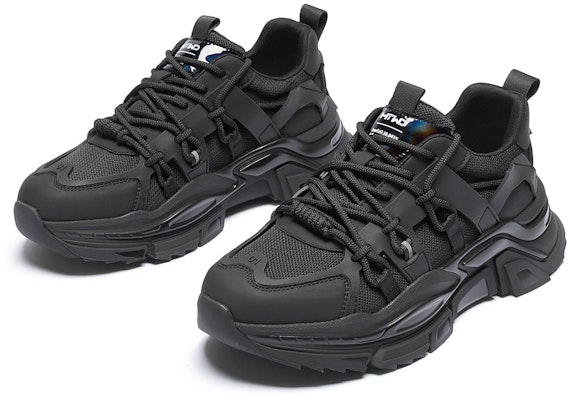 Hotwind Fabric Fashion Casual Thick Sole Lace-up 'Black Dad Shoes' H42M3111 Shop Hotwind Fabric Fashion Casual Thick Sole Lace-up 'Black Dad Shoes' H42M3111