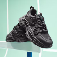 Purchase Hotwind Sepatu Sneaker Hitam Tebal Kasual Fashion 'Black Dad Shoes' H42M3111