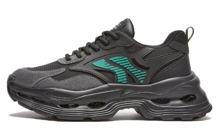 Hotwind Fabric Fashion Casual Trendy Thick-Soled Dad Shoes 'Black Grey' H42M3101