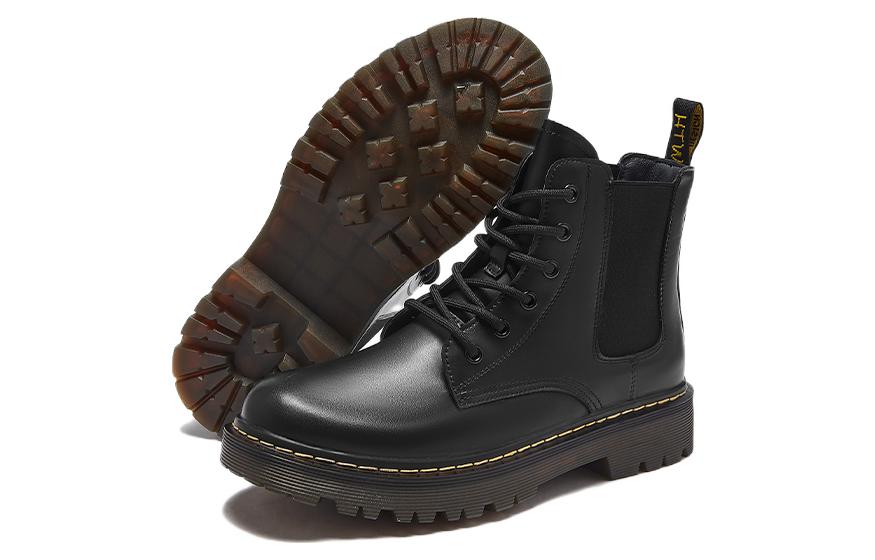 Shop Hotwind Sepatu Boots Martin Tali Fashion Kain 'Hitam' H95M2813