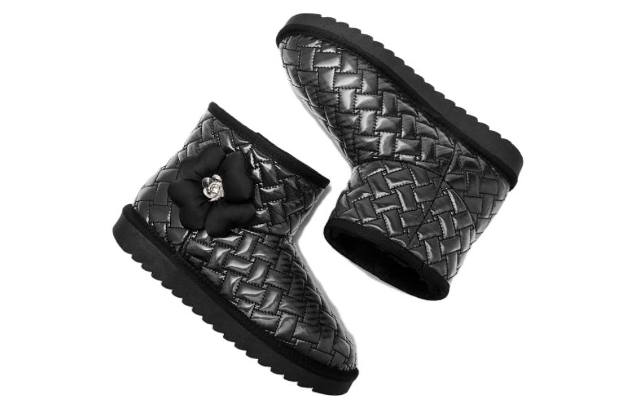 Hotwind Fabric Fashion Round Toe Thick Warm Snow Boots '3cm Women' 圖 2