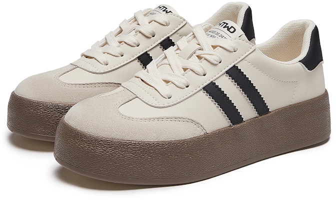 Hotwind Fabric Thick-Soled Low-Top Unisex Sneakers 'Q-Bounce Marshmallow' H14W3315 11