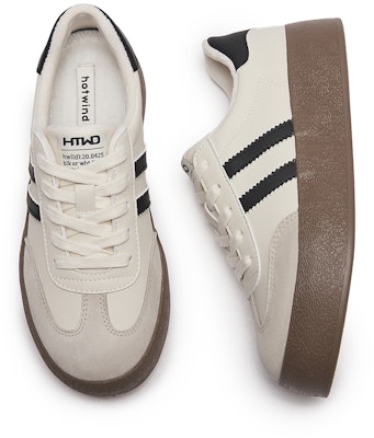Hotwind Fabric Thick-Soled Low-Top Unisex Sneakers 'Q-Bounce Marshmallow' H14W3315 24