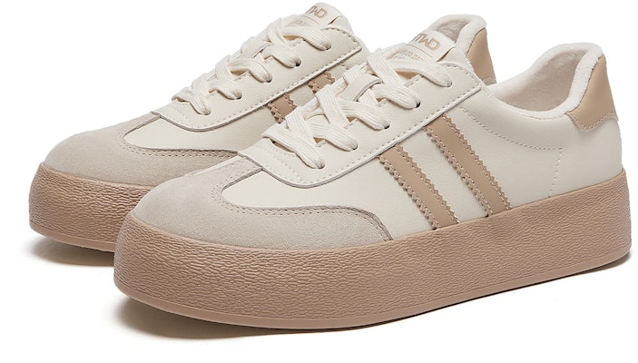 Hotwind Fabric Thick-Soled Low-Top Unisex Sneakers 'Q-Bounce Marshmallow' H14W3315 27